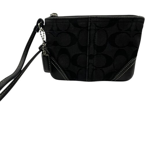 Coach Signature Leatherware Corner Zip Wristlet - Black - Picture 5 of 10